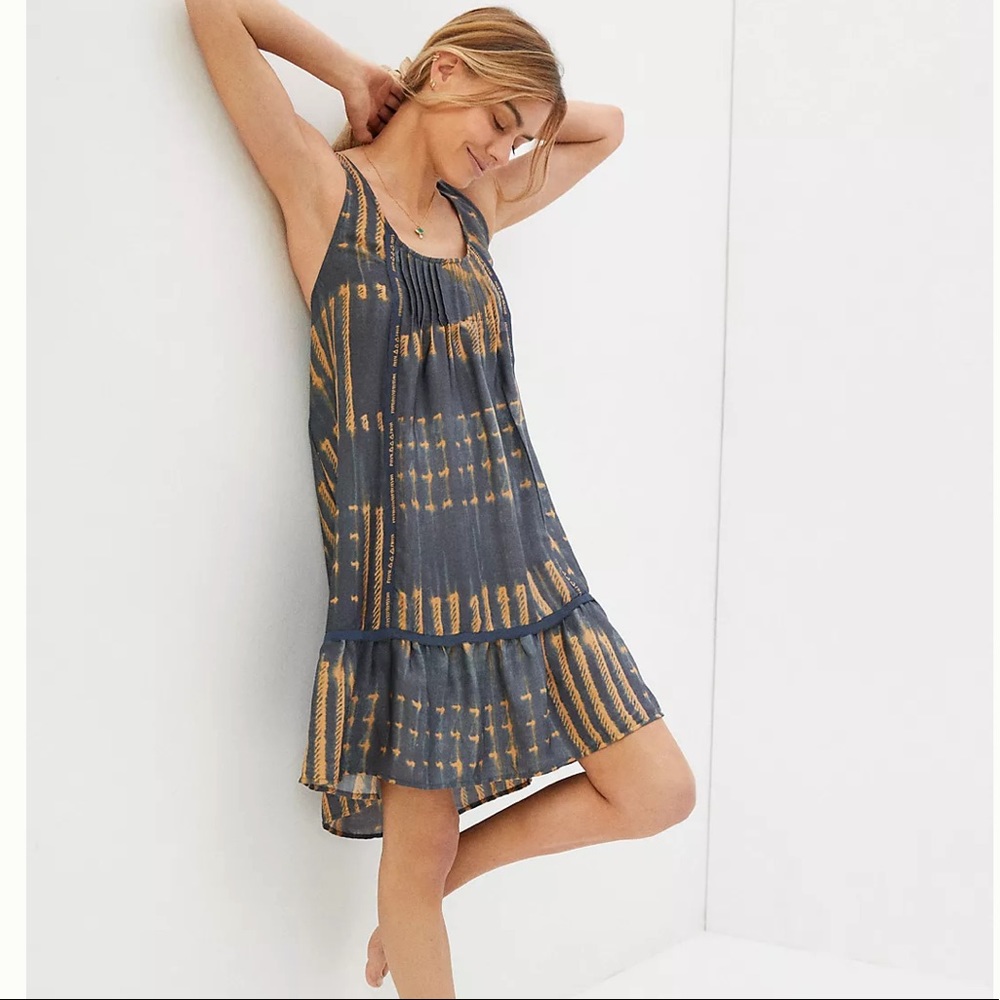 Anthropologie Moonrise Ruffled Mini Dress